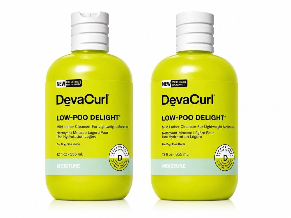 DevaCurl Low-Poo Delight Mild Lather Cleanser 12oz 355ml Duo Pack 2 Bottles